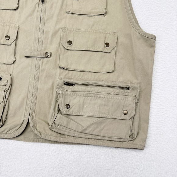 Gap Utility Vest Mens Size Large Tan Fishing Safari Hunting Travel Gorpcore - Picture 4 of 8